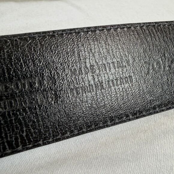 VINTAGE Alcott & Andrews Genuine Lizard Belt Women Size 70 / 28 Dark Blue ITALY - Picture 12 of 13